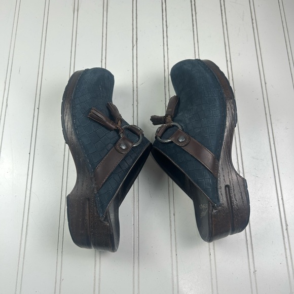 Dansko Shandi Black Leather Tassel Mule Clogs Women’s Size 7.5-8 - Picture 9 of 10